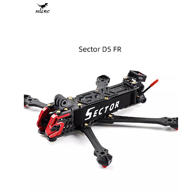 HGLRC Sector D5 FR 5 inch Wheelbase 210mm Compatible with O3 Air Unit HD 5-inch Freestyle FPV Frame Carbon Accessories