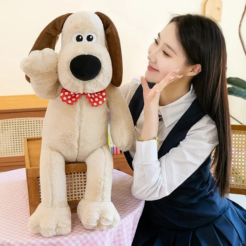 Große Größe 95 cm Gromit Plüsch Wallace Spielzeug Cartoon Hunde Anime Welpen Stoffpuppen Kawaii Room Decor Geburtstag Weihnachten Geschenk für Kinder