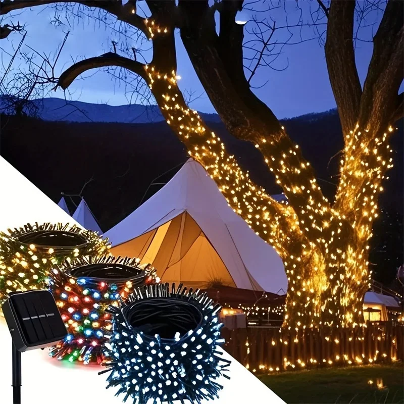 LED Solar Lights String Outdoor Christmas Decoration Wedding Party Fairy Light Garden Yard Christmas Home Decoration Solar Light
