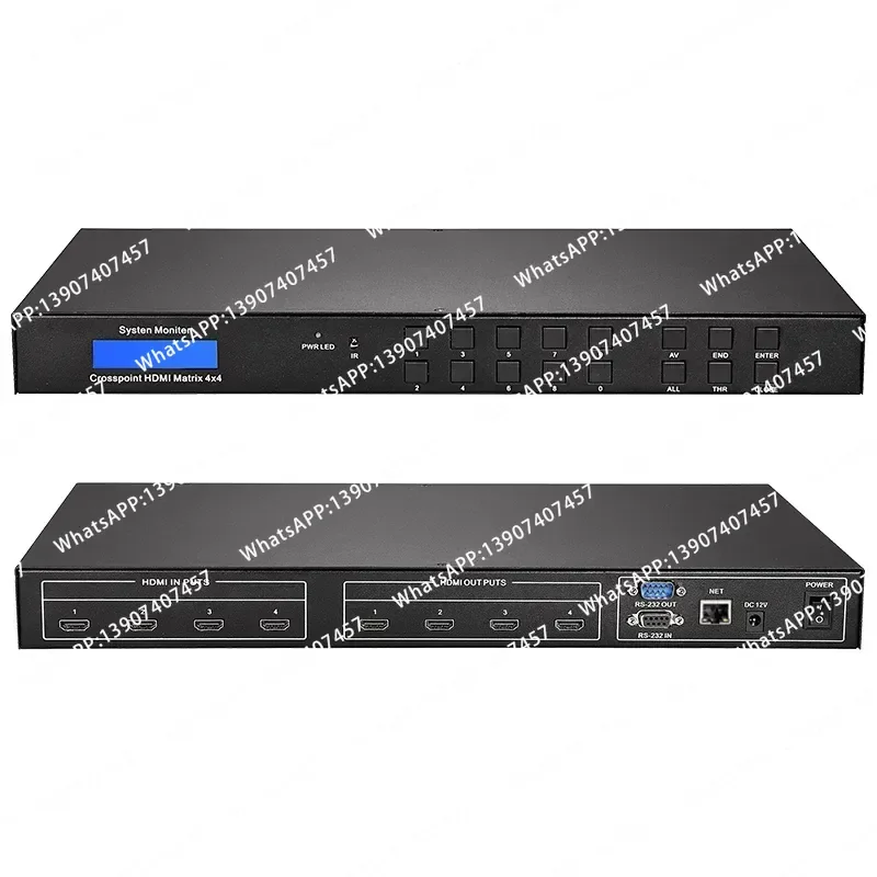 Yuechuangxing hdmi matrix switcher 4 in 4 out 1U rack type surveillance video 4 in 4 out high definition 1080p