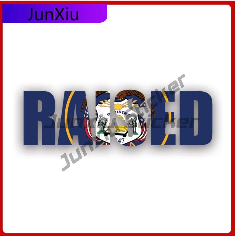 

Utah Raised State Weather Resistant Fade Resistant Classic For Helmet Rear Windshield Motorcycle Removable No Residue Decoration