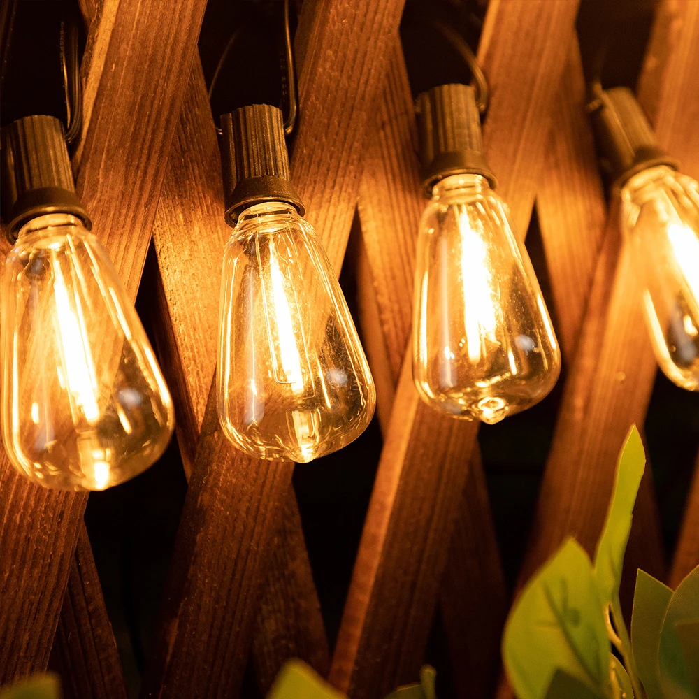 Solar Globe LED-Lichterkette G40 Terrassenlicht USB-Ladegerät 8 Lichtmodi Fernbedienung Garten Solar wetterfeste Hängeleuchte – Detail 20