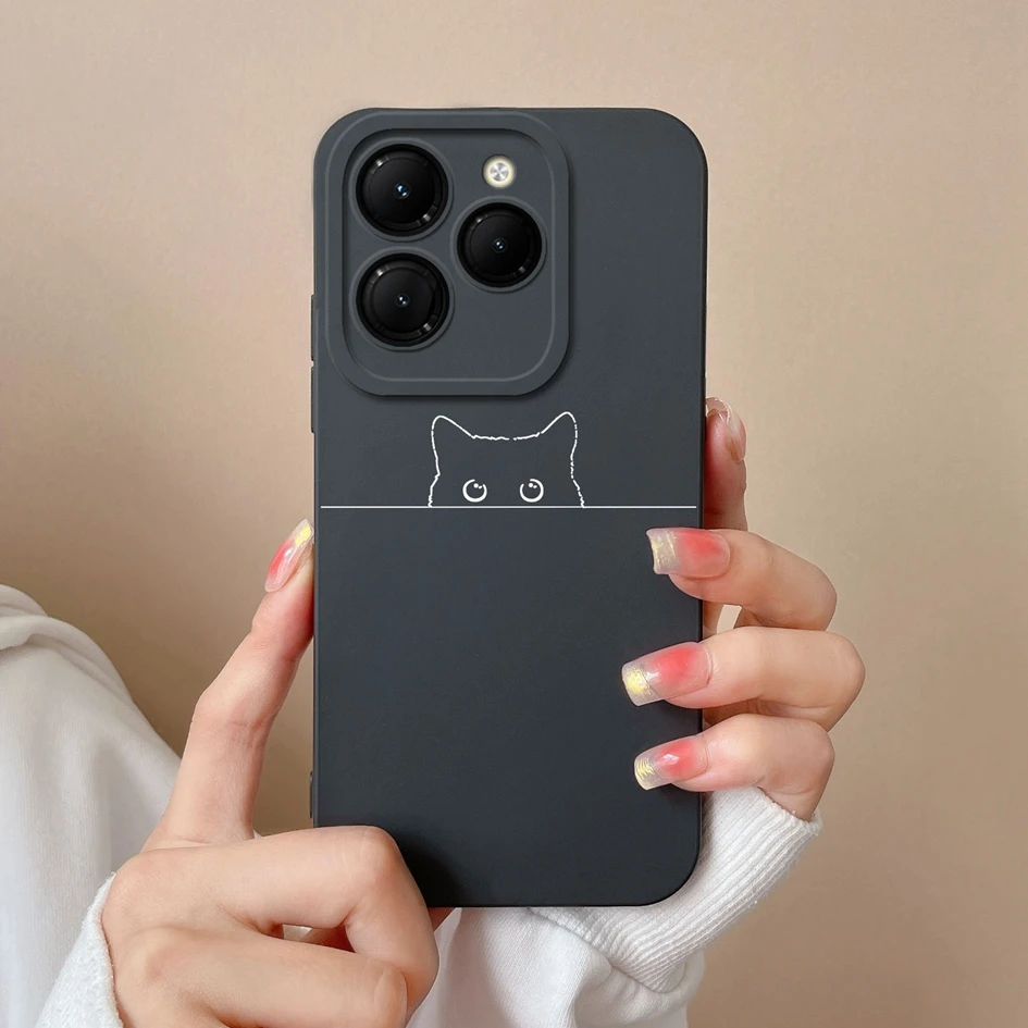 Phone Case For Infinix Hot 40 Pro 40i Cover Cute Fashion Design Matte Soft Liquid Silicone For Infinix Hot40Pro 40 i Fundas Capa