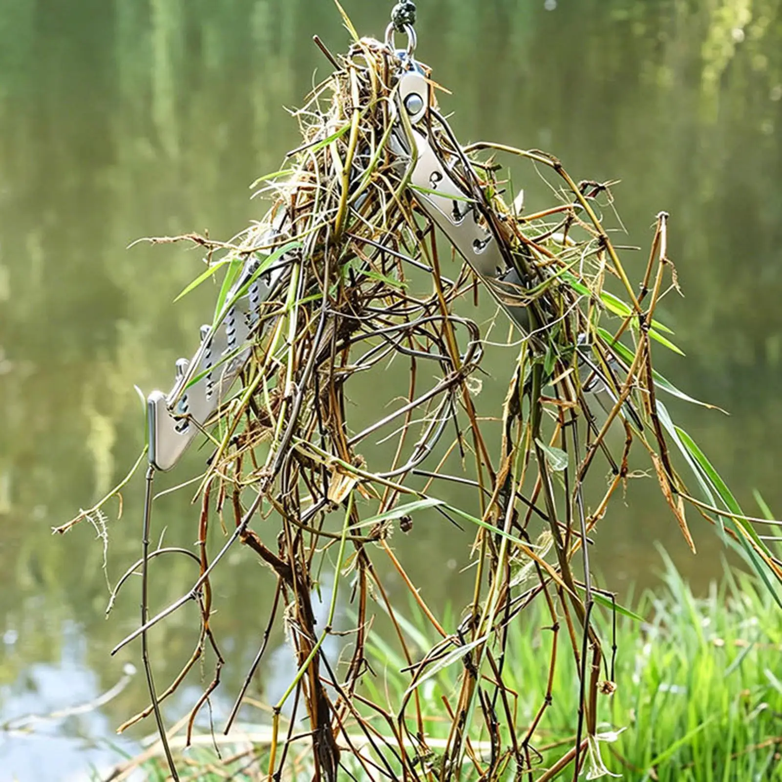 Aquatische Pflanzenschneidemaschine für den Fischfang, faltbarer Unkrautentferner mit 20 Meter Seil, Werkzeug zur Reinigung von Seebodenschäumen – Detail 4