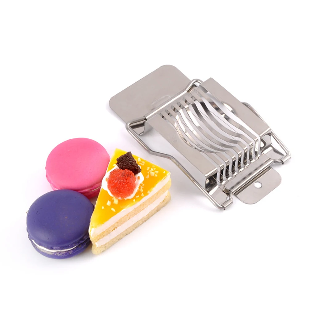 

Egg Slicer Stainless Steel Cutting Wires Fruit Cheese Silver Dicer Cleaner Home Restaurant