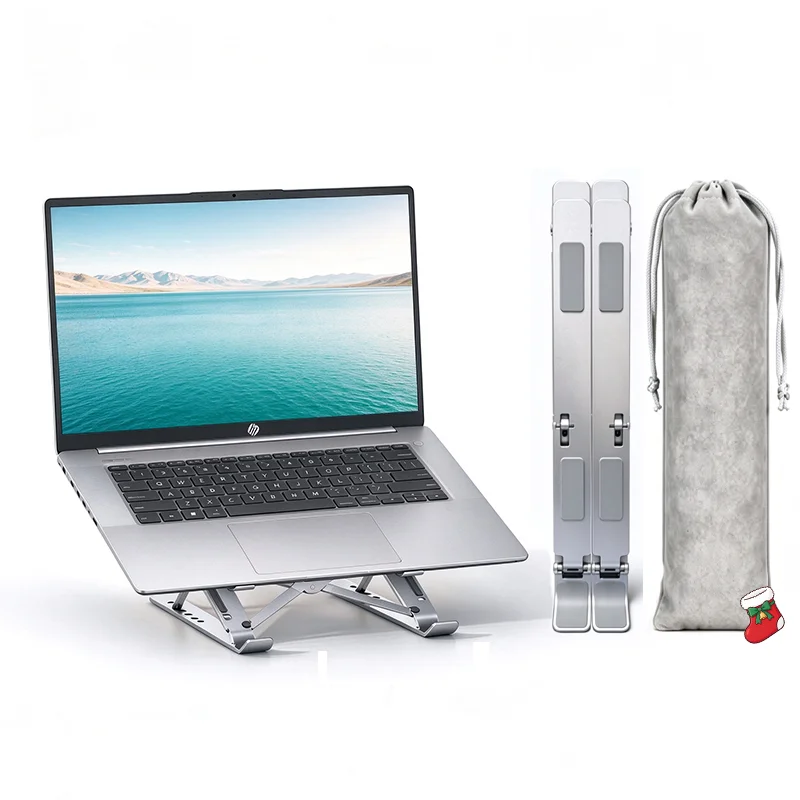 For HP 14 Laptop Stand Folding Adjustable Aluminum Computer Pc Tablet Stand Notebook Tablelaptop Holder Ergonomic Design