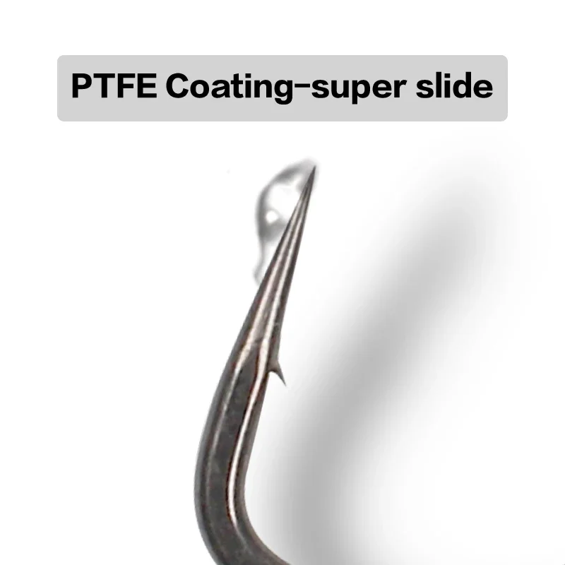 10x Wide Gape Hook Carp Fishing Alloy Steel Micro Bard PTFE Coating Fishing Hook Fishing Tackle Tool Accessories image 3