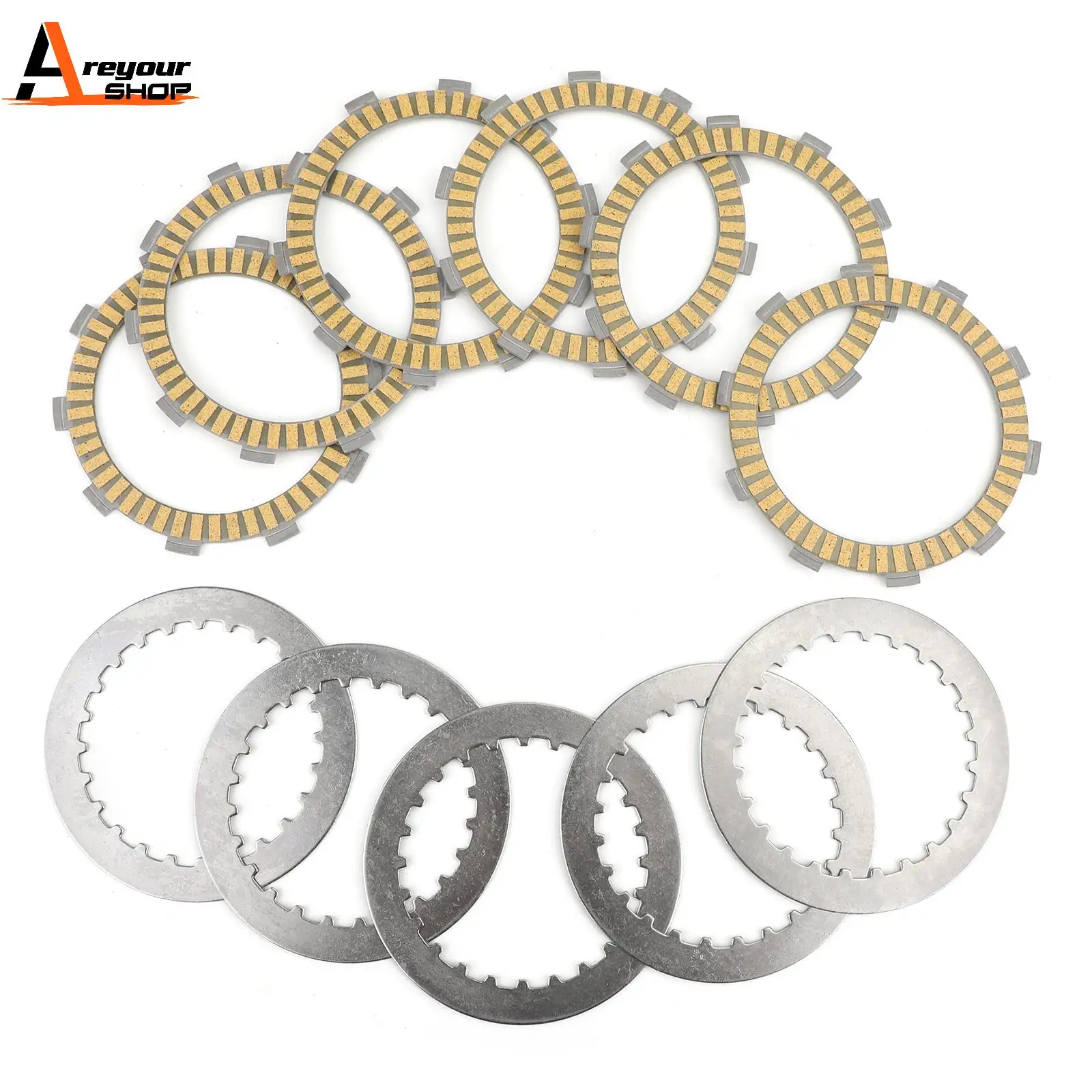 

Areyourshop Clutch Kit Steel & Friction Plates fit for Honda TRX300 TRX350 TRX400FW TRX450S 22321-KF0-770 22321-HN0-670