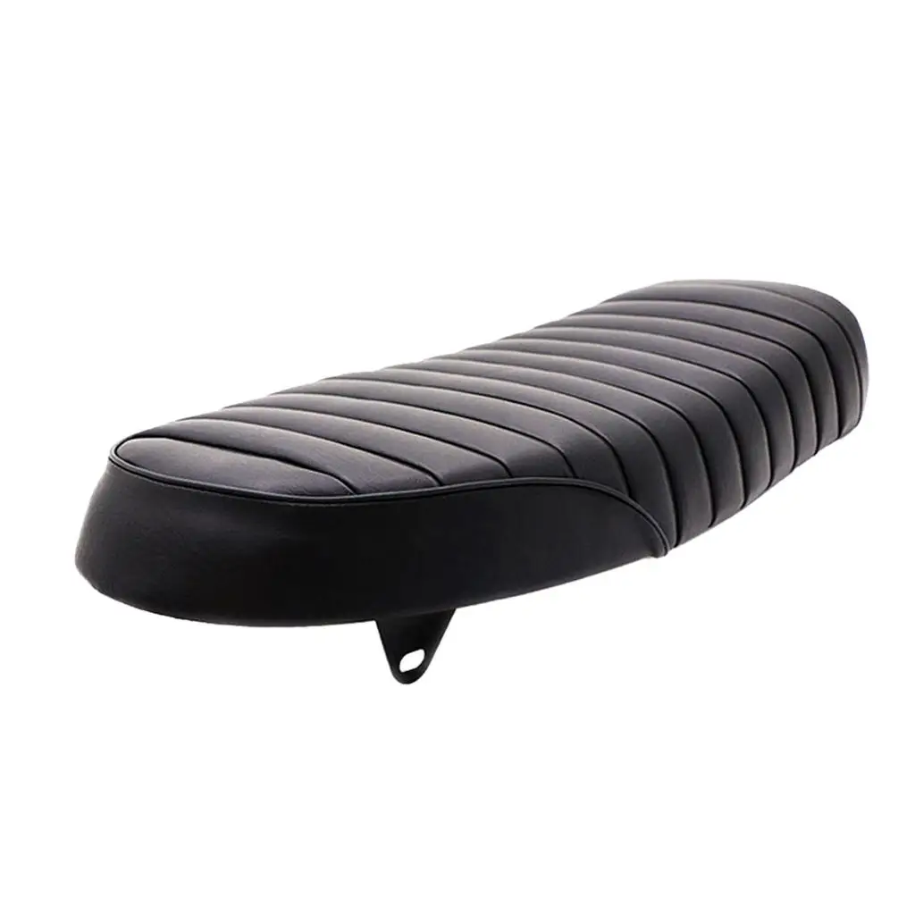 Motorcycle Retro Seat Black PU Leather Classic Cafe Racer Saddle Cushion Comfortable Chair for Honda CB750 CB550
