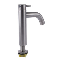 High Quality Practical Basin Faucet Sink Tap Kitchen Mixer Stainless Steel Silver Brushed Single Handle Bathroom Faucet