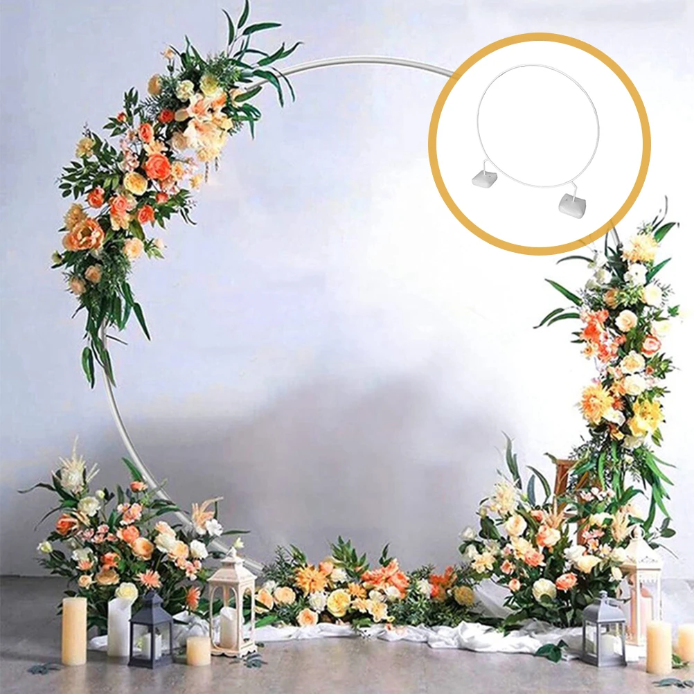 

1Set Round Balloon Arch Stand Balloon Arch Kit with Double Stable Base Easy Assemble Reusable for Wedding Birthday Party