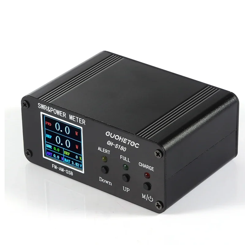 GUOOHETC-medidor SWR de potencia, de 120W GH-S180, con función de alarma de onda de pie, pantalla HD a todo Color, FM-AM-SSB