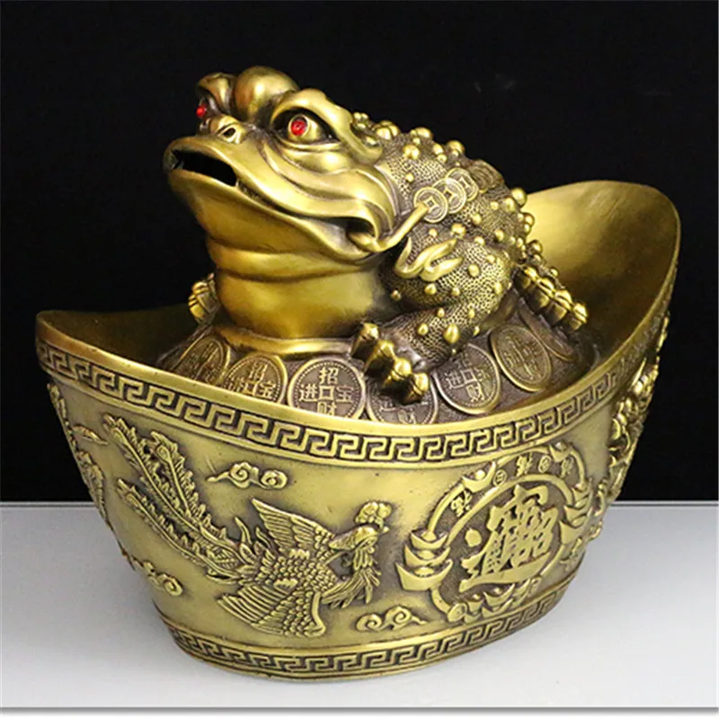 Three-Legged Yuanbao Golden Toad Ornament Home Craft Opening Gift