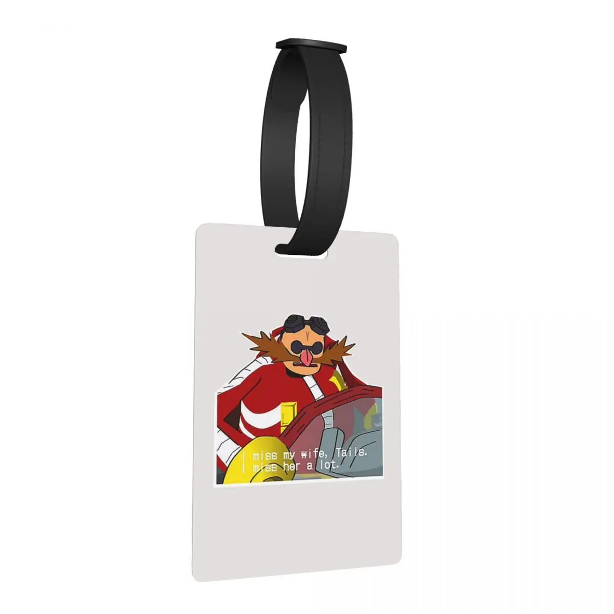 

I Miss My Wife Tails Snapcube Eggman Luggage Tags Suitcase Accessories Travel Baggage Boarding Tag Label Holder ID Name Address