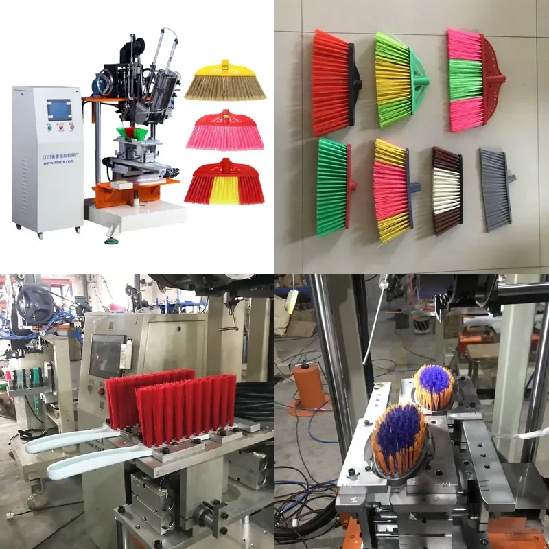 for Meixin Automatic 2 Axis Tufting Machine Household Floor Clearing Durable Professional Plastic Broom Brush Making Machine