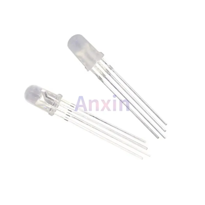 20 peças 5mm rgb led cátodo comum/ânodo comum diodos emissores tricolor f5 rgb difuso/transparente destaque para arduino