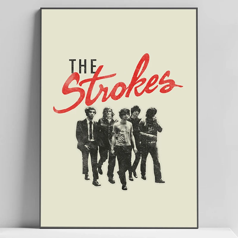 Rock Band The Strokes Poster Decorative Prints Wall Painting Paintings for Bedroom Home Decorations Canvas Gamer Room Decoration