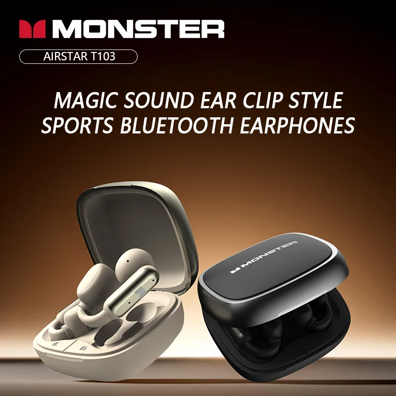 Auriculares inalámbricos Monster Airstar T103: graves profundos, audio de alta resolución, diseño plegable, llamadas cristalinas y control táctil inteligente