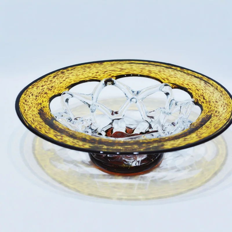 Brown glass ornament ins wind vase modern simple flower ware handicraft home dining table decoration cover bowl