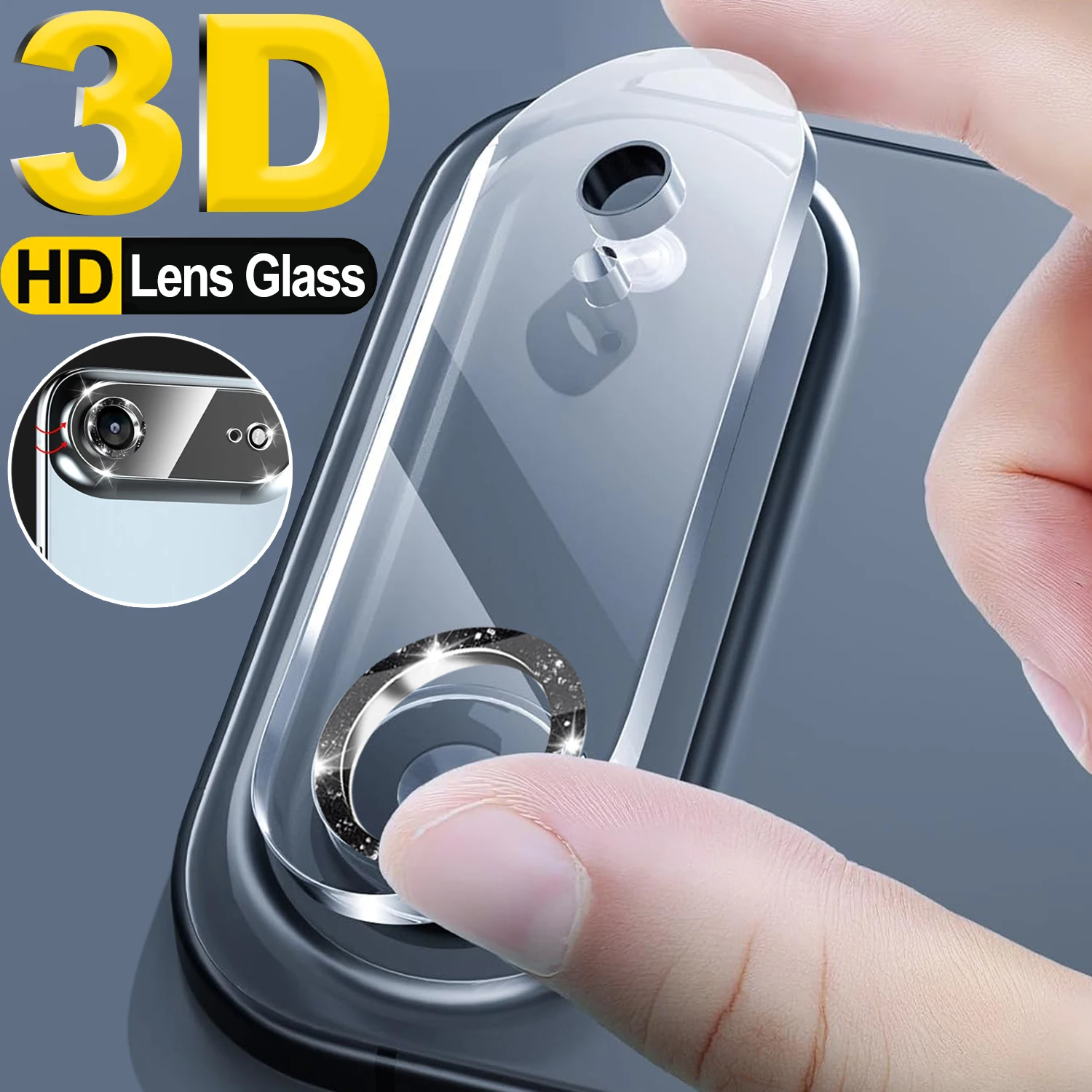 1-3PCS Shining Lens Covers For IPhone 17 Series 9H Hardness Tempered Glass Camera Protectors For IPhone17 17Air 17 Pro 17ProMax