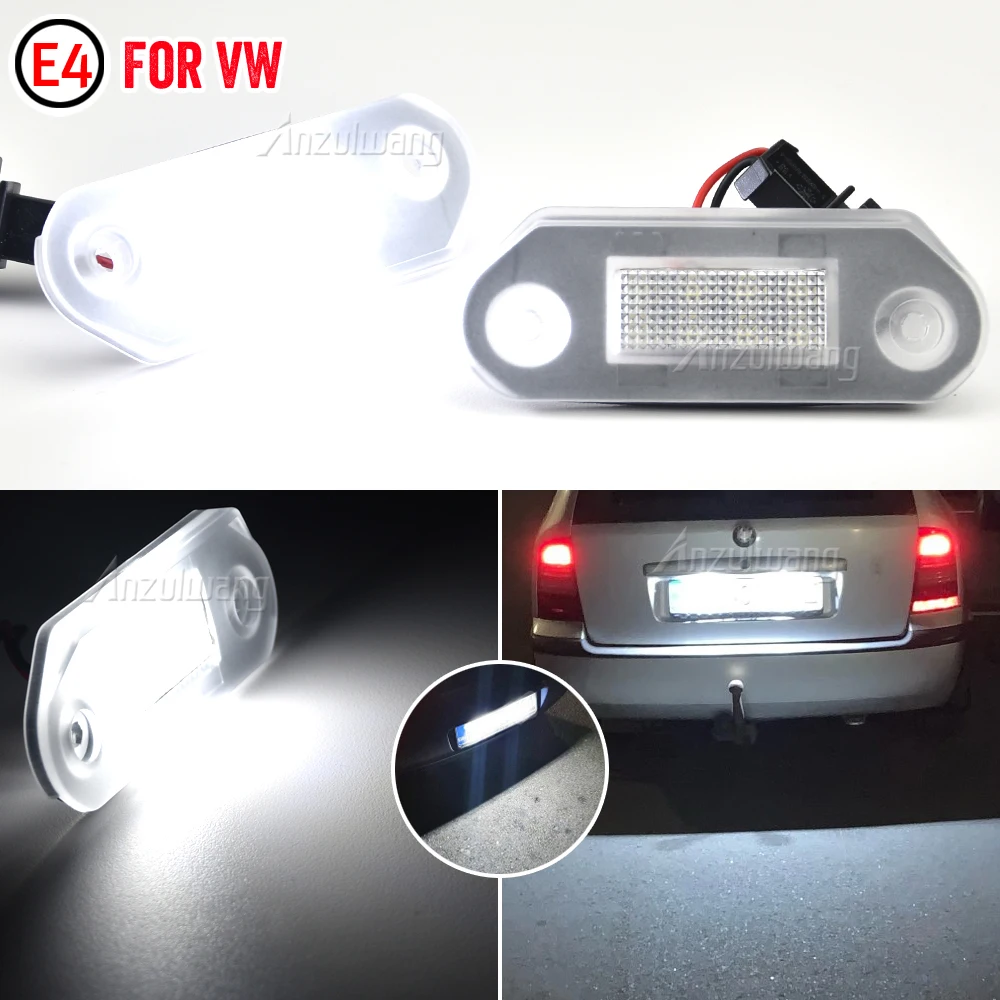 

LED Car Licence Plate Light License Number Plate Light Lamp Bulbs For VW Golf 3 2 Jetta Vento koda Octavia I Combi 1996-2010