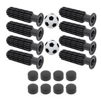8Pcs Foosball Grips with End Plug Lightweight Table Football Children Comfortable Handling with 2 Small Soccer Balls Replace