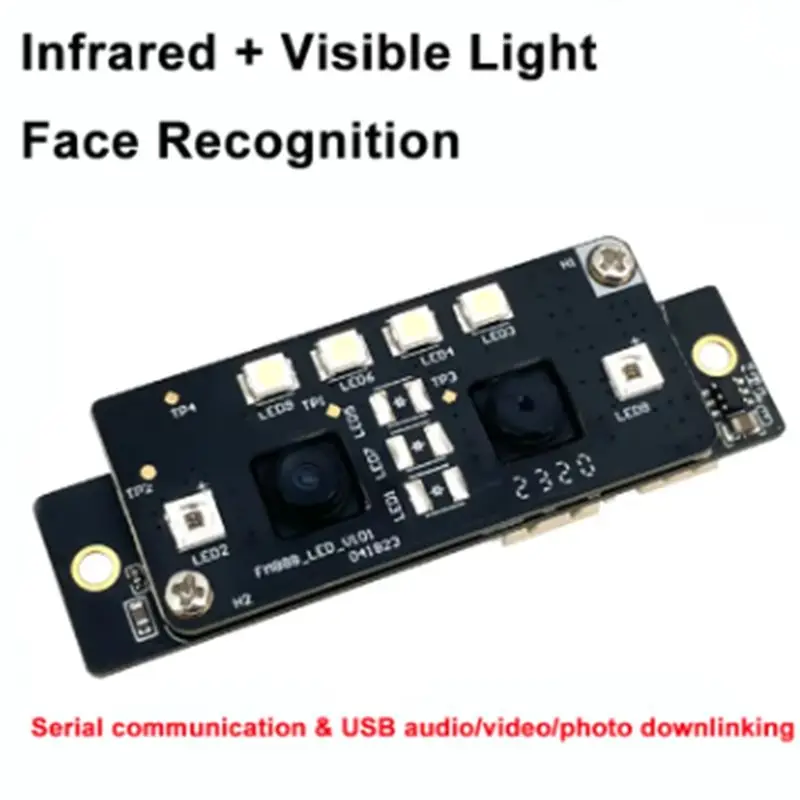 Módulo de reconhecimento facial a72z HLK-FM888 3d câmera binocular detecção ao vivo intercomunicador visual fechadura da porta inteligente usb áudio e vídeo