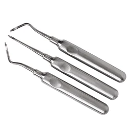 3 stks/set Tandheelkundige Lift Tand Extraheren Tang Gebogen Wortellift Lift Tanden Extractie Chirurgisch Gereedschap