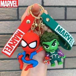 Disney Avengers Keychain Captain America Spider-Man Iron Man Hulk Doctor Strange Keyring Bag Pendant Collectible Gift for Fans