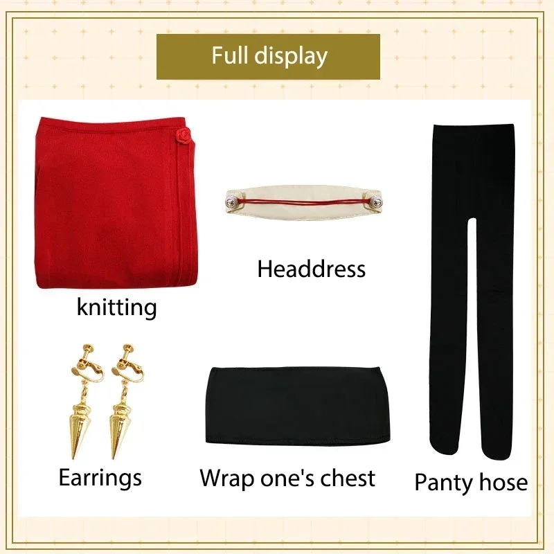 Cosplayyor forger cosplay longo vermelho tricô camisola traje anime espião família roupa feminina cmm