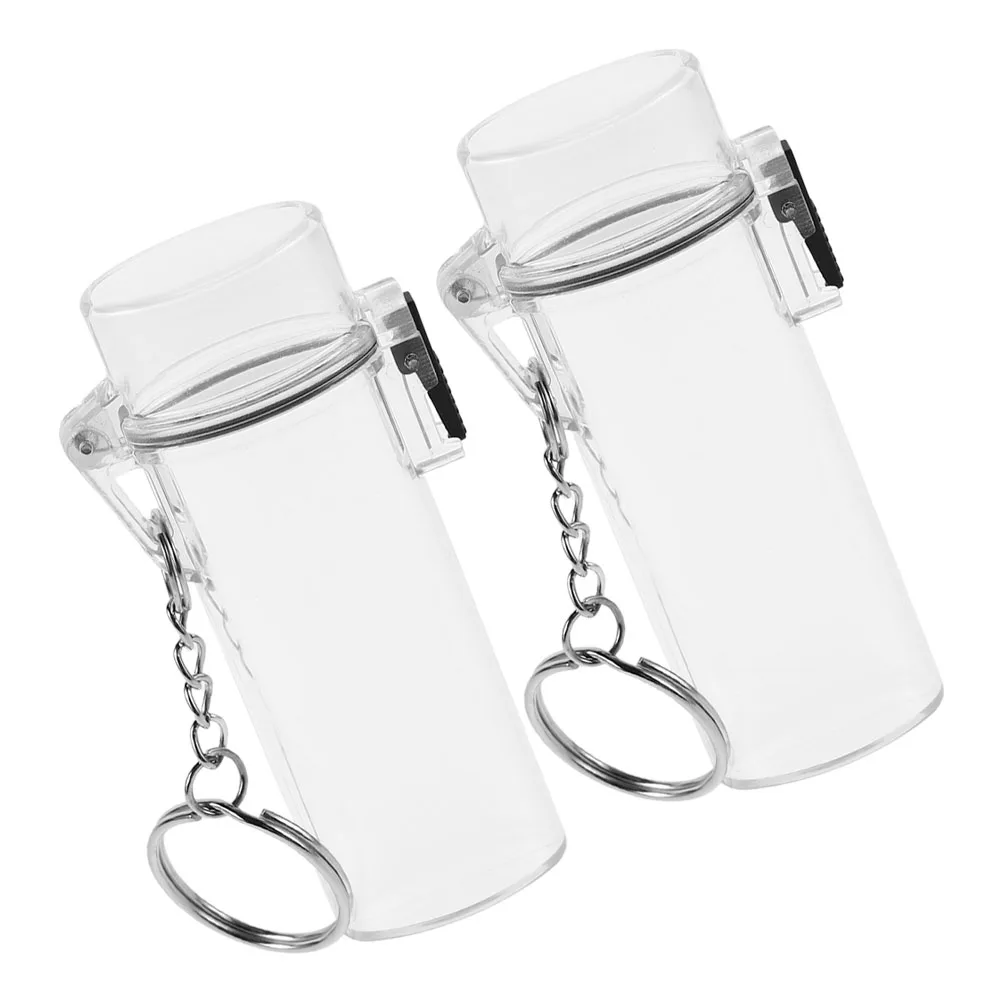 

2PCS Waterproof Lighter Case Protective Cover Travel ganizer Stainless Steel Cigarette Sleeve Smoke Keychain Holder Everyday Use