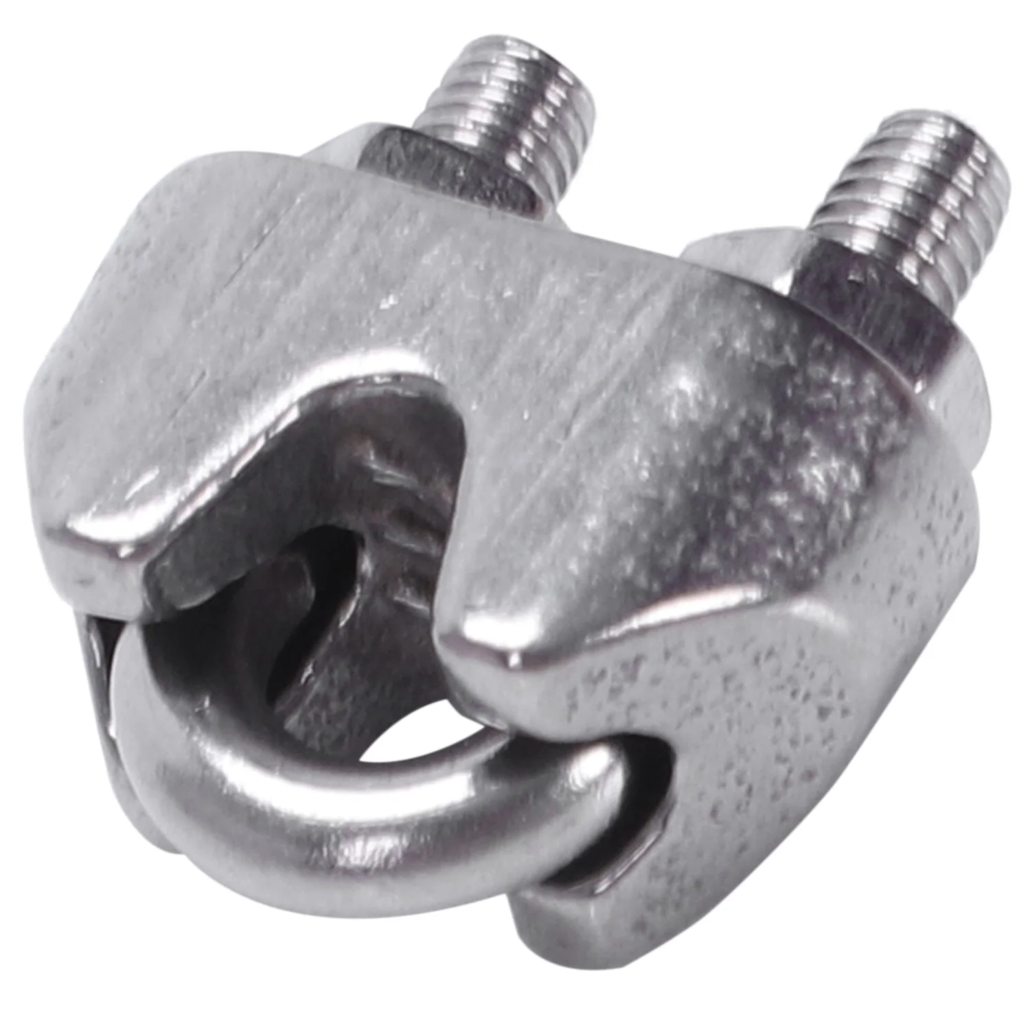DT17 Stainless Steel Wire Rope Cable Clamp Fastener 2mm 1/16 Inch 12 Pcs for Marine Boat