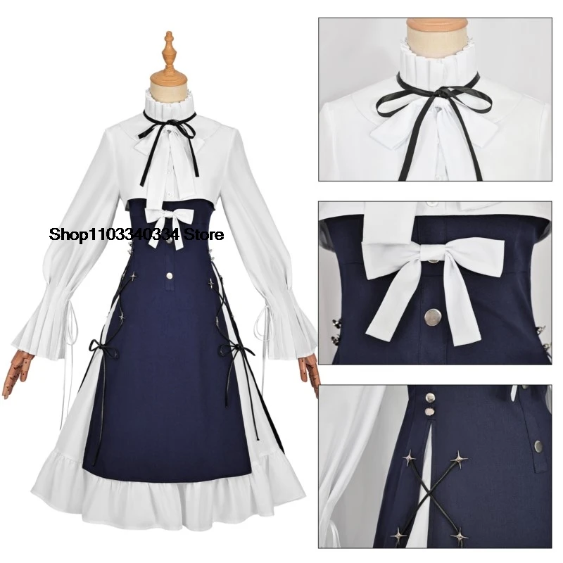 Game Arknights Amiya Cosplay Costume Operator Wig White Shirt Skirt Uniform Ear Full Set Woman Cute Carnival Birthday Party Suit