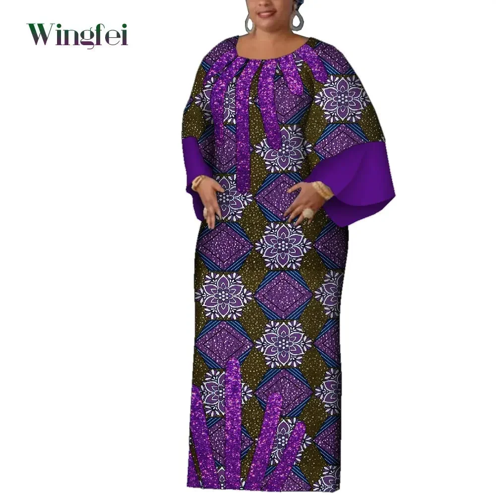 African Women Print Dresses Elegant Dashiki Maxi Long Dresses Ankara Fashion African Clothes Nigerian Dresses for Women Wy2124