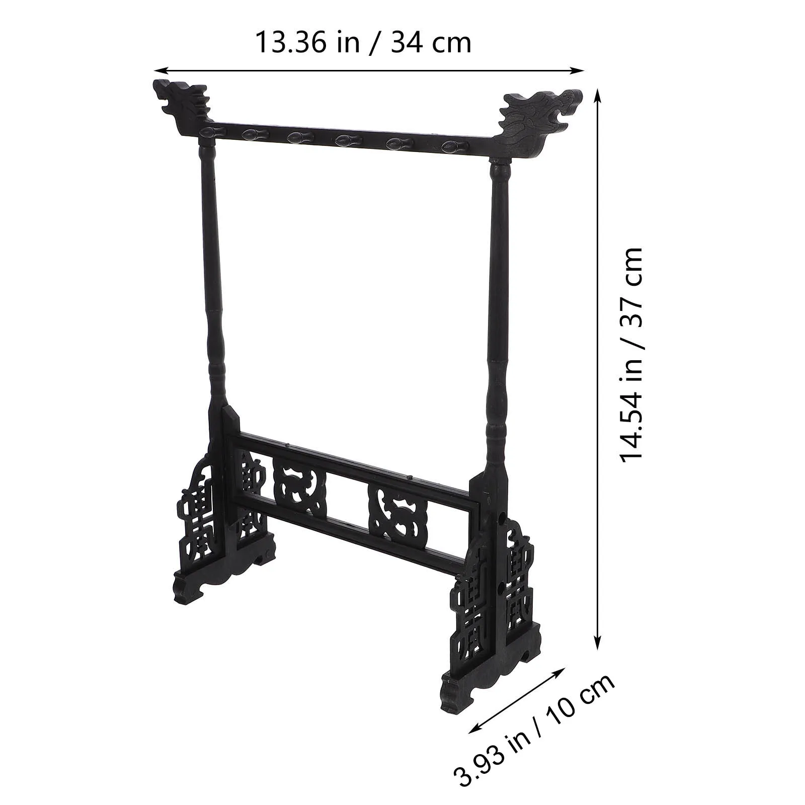 

Resin Calligraphy Brush Rack Chinese Style Ink Holder Pen Hanging Display Rack Brush Pen Hanger for Ink Painting Practical