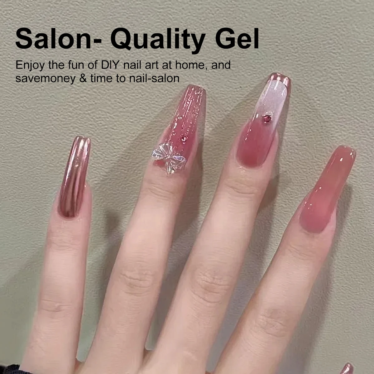 8-teiliges Gel-Nagellack-Set für Anfänger, 8 ml Glitzer-Kunstgel mit Grundlack, Decklack und mattem Decklack für Maniküre-Salon-Geschenke