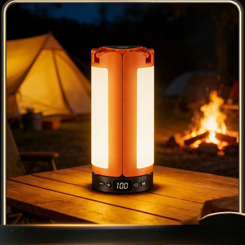 Outdoor Lighting Camping Light Stall Charging Atmosphere Tent Light Portable Multifunctional Retractable Camping Light