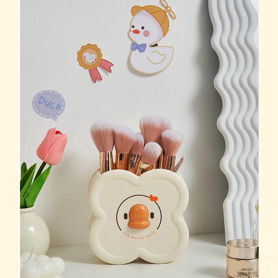 لطيف الكرتون جولة قلم رصاص حامل مكتب مكتب القلم وعاء كأس حالة الحاويات المنظم مقلمة دائم