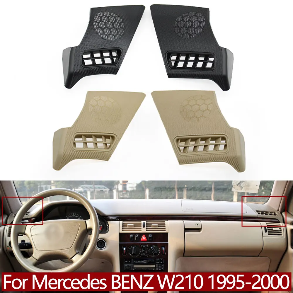 Do deski rozdzielczej samochodu płyta lewego prawego boczna odpowietrznik osłona głośnika pokrywa dla Mercedes Benz E klasa W210 E320 E430 E55 1995-2000 2106800539