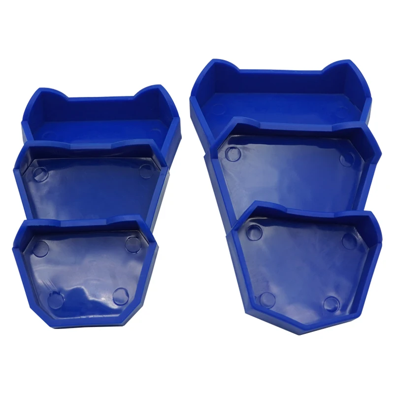 6Pcs/set Lab Model Base Silicon Plaster Model Base Tray Without Feet 3 Sizes Impression Trays Former. Lab Tools