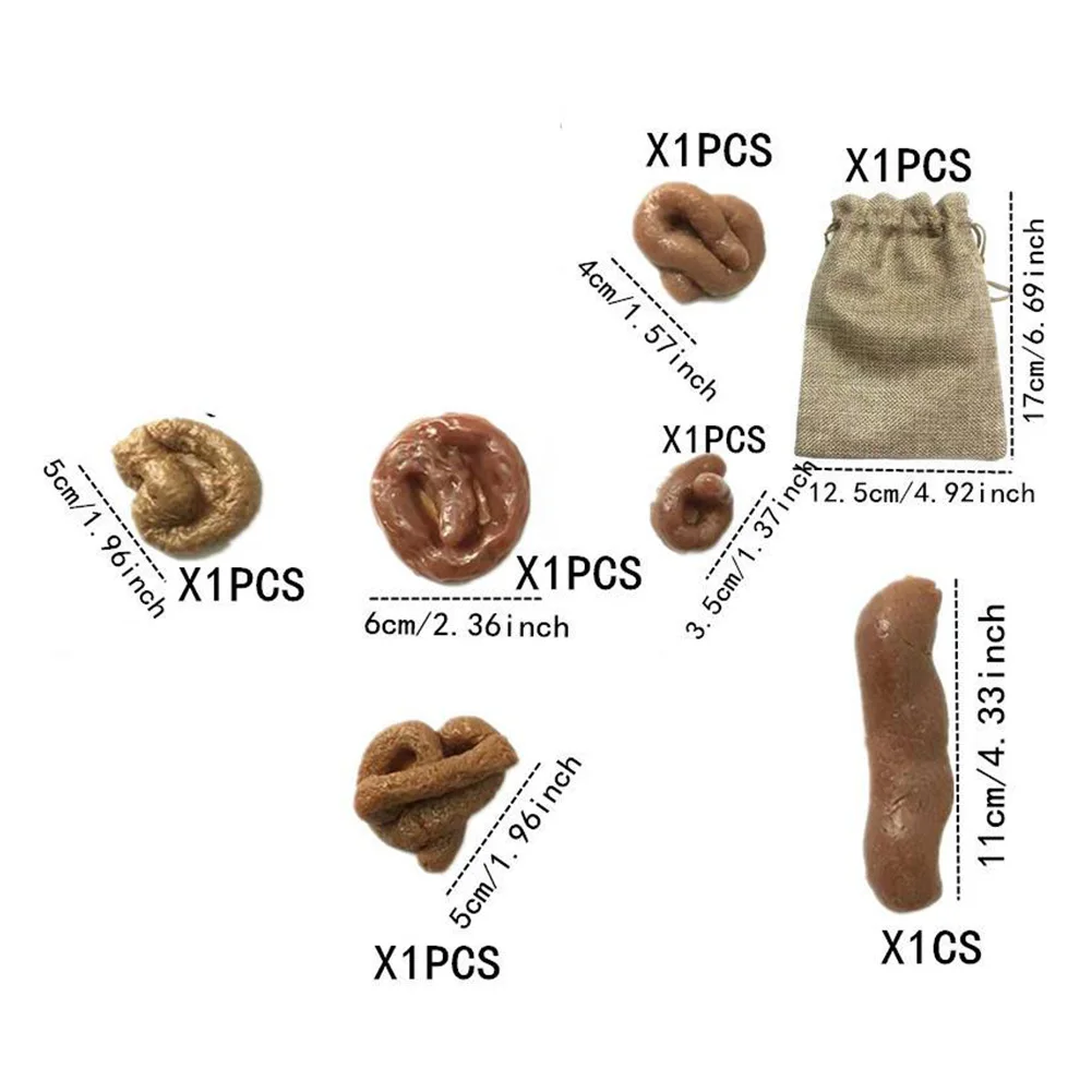 6개/세트 변기 장난감 다양한 모양 시뮬레이션 변기 장난감 가짜 변기 장난감 할로윈 만우절 선물