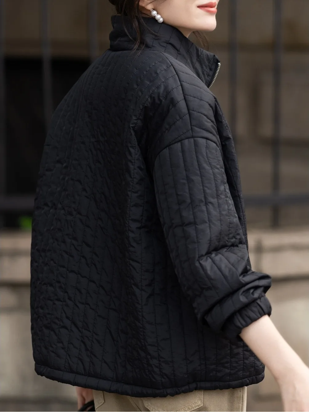 Ele léger col à glissière coton Jaet ort vêtements d'extérieur femmes printemps automne nouveau Sle Baseball orm manteau