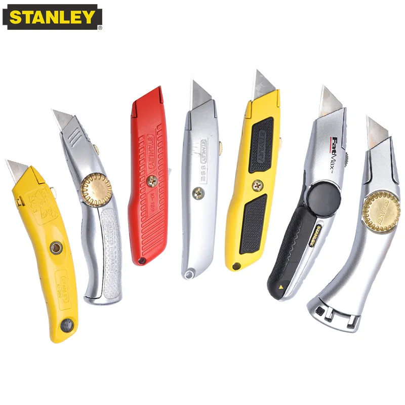 Stanley-heavy Art Knife Grau Industrial Wallpaper Safety Paper Box Opening Corte de Cabo Multifuncional Faca Automática