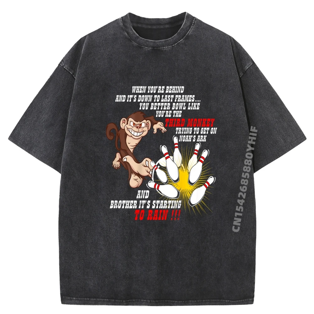 

Модная футболка Tribe Apparelbowl Like You Re The 3rd Monkey Bowling, мужская винтажная потертая футболка для мужчин