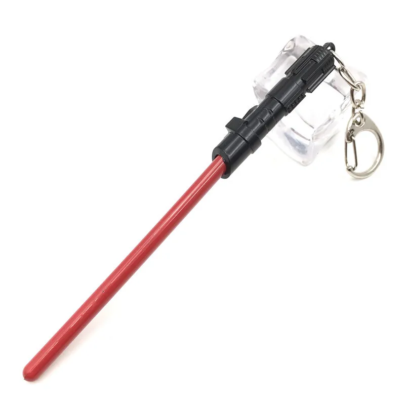 12pcs/lot Movie Lightsaber Keychain Metal Key Holder