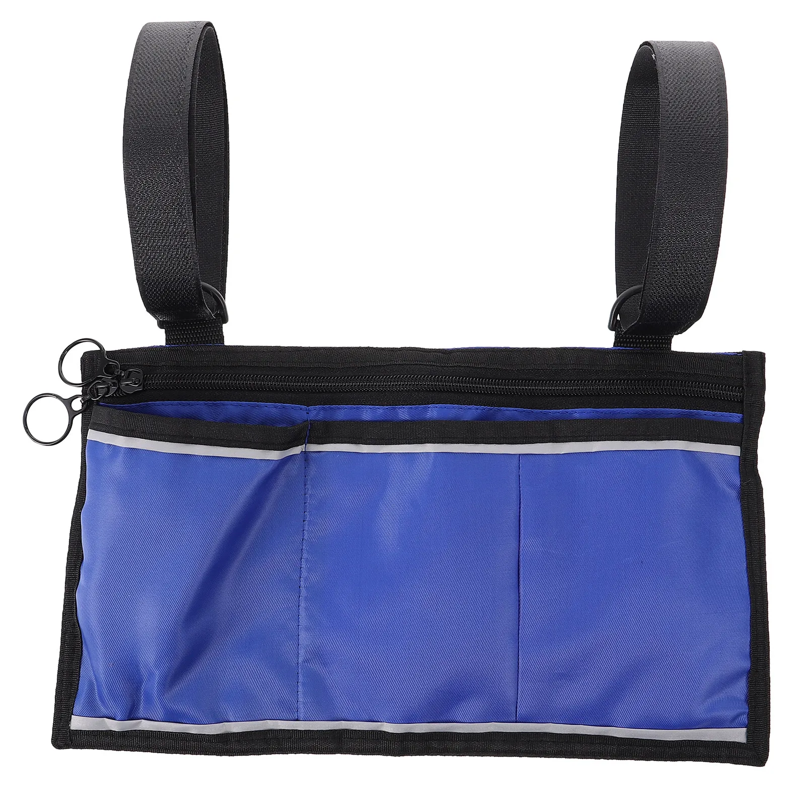 

Синяя сумка для инвалидной коляски, прочная сумка-органайзер на подлокотник с регулируемыми ремнями, подходит для большинства мобильных устройств, вместительная дорожная сумка