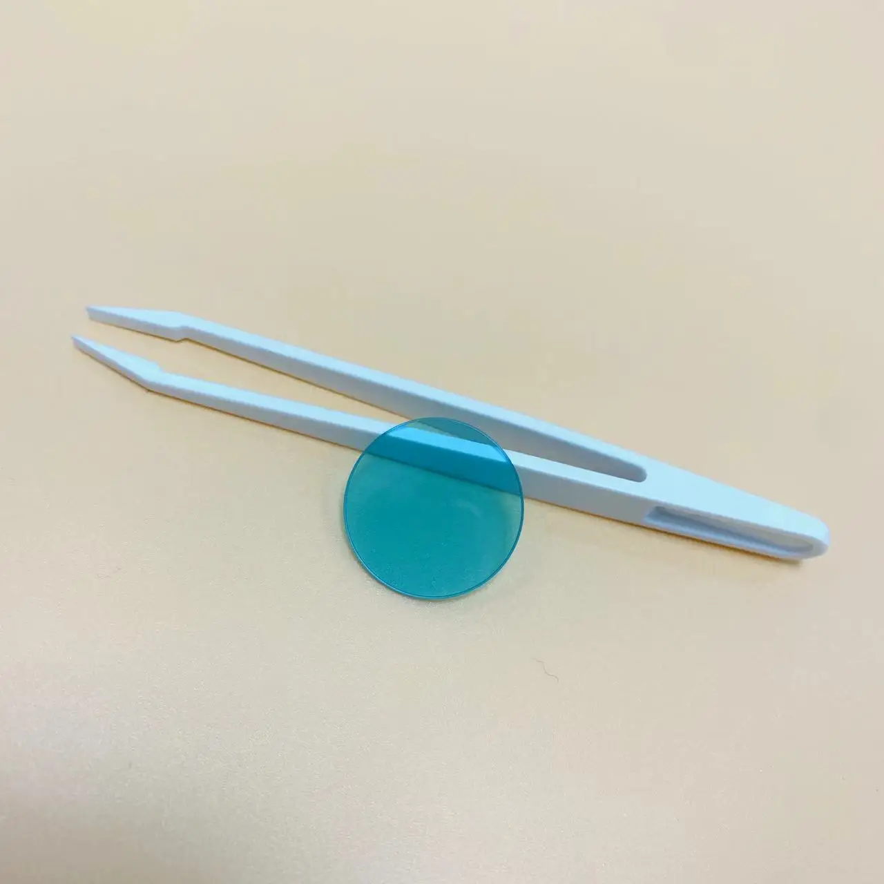 5 pces tamanho total diâmetro 10mm e 1mm espessura icf azul filtro de vidro