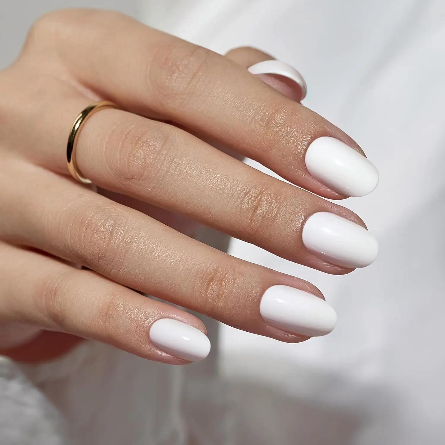 ARTAUG 24PCS Kurze Quadratische Weiße Solide Volle Abdeckung Volle Abdeckung Gefälschte Nagel Set Günstige Nägel Sommer Nägel Zarte Nagel – Detail 16