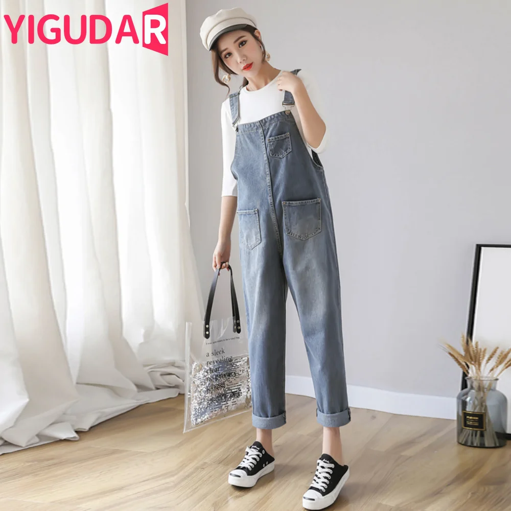 

New Maternity Denim Strap Jeans Trousers Suspenders Pants for Pregnant Women Overalls Jumpsuits Pregnancy Clothing Fashion