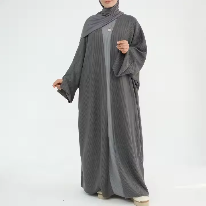 

Femme Musulmane Knit Cardigan Women Muslim Open Abaya Turkey Kaftan Eid Islam Clothing Dubai Abayas Kimono Jalabiya Dress Robe